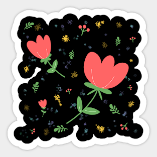 Flower seamless pattern drawing Sticker